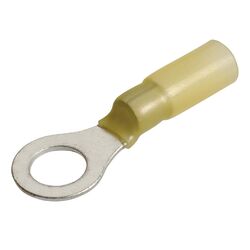 Narva 8.4mm Adhesive Lined Ring Terminal Yellow 5/16" Inch Diameter (Blister Pack Of 15)