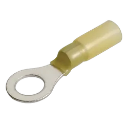 Narva 8.4mm Adhesive Lined Ring Terminal Yellow 5/16" Inch Diameter (Blister Pack Of 15)