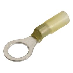 Narva 9.5mm Adhesive Lined Ring Terminal Yellow 3/8" Inch (Blister Pack Of 12)