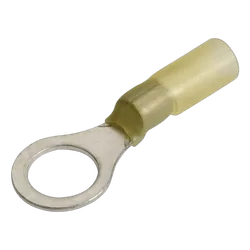 Narva 9.5mm Adhesive Lined Ring Terminal Yellow 3/8" Inch (Blister Pack Of 12)