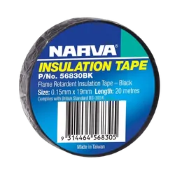Narva 19mm Flame Retardant Insulation Tape (Black)