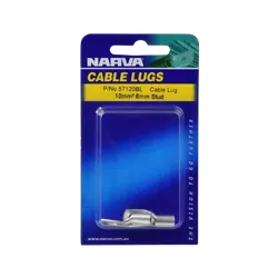 Narva 10mm2 6mm Stud Flared Entry Cable Lug (Blister Pack Of 2)