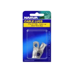 Narva 35mm2 8mm Stud Flared Entry Cable Lug (Blister Pack Of 2)