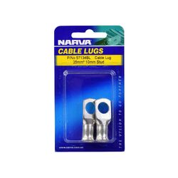 Narva 35mm2 10mm Stud Flared Entry Cable Lug (Blister Pack Of 2)