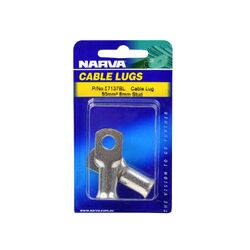 Narva 50mm2 8mm Stud Flared Entry Cable Lug (Blister Pack Of 2)