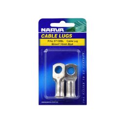 Narva 50mm2 10mm Stud Flared Entry Cable Lug (Blister Pack Of 2)
