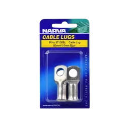 Narva 50mm2 10mm Stud Flared Entry Cable Lug (Blister Pack Of 2)