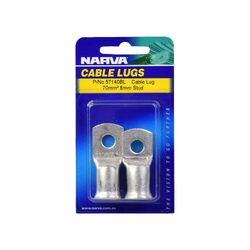 Narva 70mm2 8mm Stud Flared Entry Cable Lug (Blister Pack Of 2)