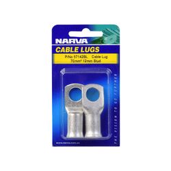 Narva 70mm2 12mm Stud Flared Entry Cable Lug (Blister Pack Of 2)