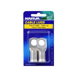 Narva 70mm2 12mm Stud Flared Entry Cable Lug (Blister Pack Of 2)
