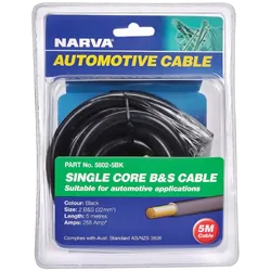 Narva 255A Black 2 B&S Cable (5M)