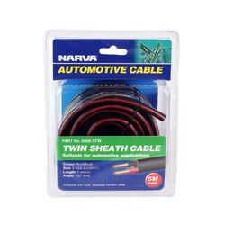 Narva 100A 8 B&S Twin Core Cable - 5M Red/Black With Black Tracer