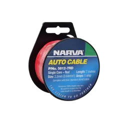 Narva 5A 2.5mm Red Single Core Cable (7M)