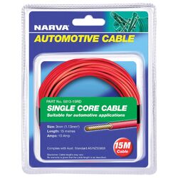 Narva 10A 3mm Red Single Core Cable (15M)