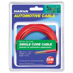 Narva 10A 3mm Red Single Core Cable (15M)