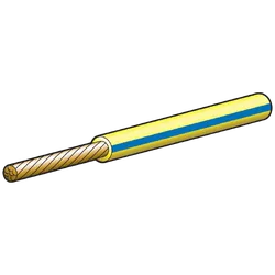 Narva 10A 3mm Yellow Single Core Cable With Blue Tracer (30M)