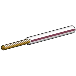 Narva 10A 3mm White Single Core Cable With Brown Tracer (30M)