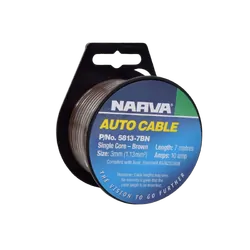 Narva 10A 3mm Brown Single Core Cable (7M)
