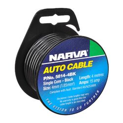 Narva Cable S/Core 4mm 15A 4M Black