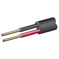 Narva 5A 2mm Twin Core Sheathed Cable (100M) Red/Black (Black Sheath)