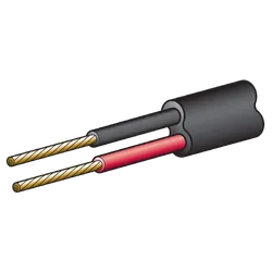 Narva 5A 2mm Twin Core Sheathed Cable (100M) Red/Black (Black Sheath)