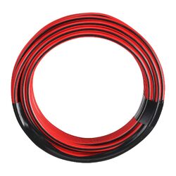 Narva 10A 3mm Twin Core Fig 8 Cable (4M) Red With Black Tracer