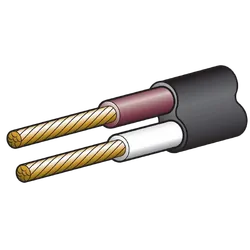 Narva 15A 4mm Twin Core Sheathed Cable (100M) Brown/White (Black Sheath)