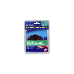 Narva 15A 4mm Twin Core Fig 8 Cable (10M) Red With Black Tracer