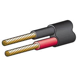 Narva 15A 4mm Twin Core Sheathed Cable (30M) Red/Black (Black Sheath)