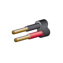 Narva 25A 5mm Twin Core Sheathed Cable (100M) Red/Black (Black Sheath)