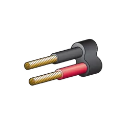 Narva 25A 5mm Twin Core Sheathed Cable (100M) Red/Black (Black Sheath)
