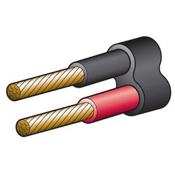 Narva 50A 6mm Twin Core Sheathed Cable (30M) Red/Black (Black Sheath)