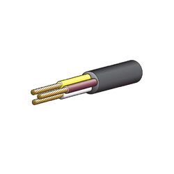 Narva 10A 3mm 3 Core Cable (100M) White, Yellow, Brown