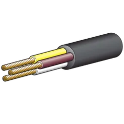 Narva 10A 3mm 3 Core Cable (30M) White, Yellow, Brown