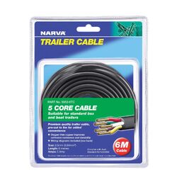 Narva 5A 2.5mm 5 Core Trailer Cable (6M) Red, Green, Yellow, White, Brown