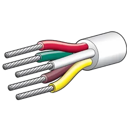 Narva 4Amp 2mm Multicore Battery Cable (30M) Red, Green, Yellow, White, Brown