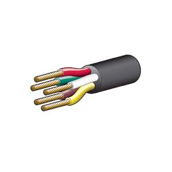 Narva 10A 3mm 5 Core Trailer Cable (100M) Red, Green, Yellow, White, Brown With Black Sheath