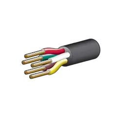 Narva 10A 3mm 5 Core Trailer Cable (100M) Red, Green, Yellow, White, Brown With Black Sheath
