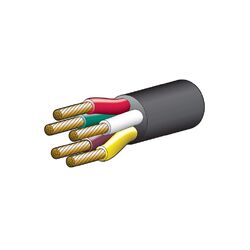Narva 15A 4mm 5 Core Trailer Cable (100M) Red, Green, Yellow, White, Brown With Black Sheath