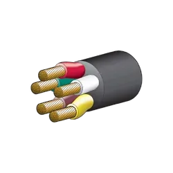 Narva 55A 6mm 5 Core Road Train Cable (30M) Red, Green, Yellow, White, Brown With Black Sheath