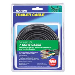Narva 5A 2.5mm 7 Core Trailer Cable (10M)Black, Red, Green, Yellow, Blue, White, Brown