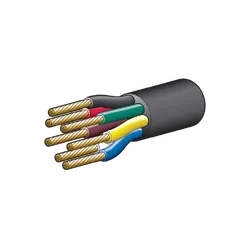 Narva 10A 3mm 7 Core Trailer Cable (100M) Red, Green, Yellow, White, Brown With Black Sheath