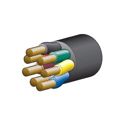 Narva 55A 6mm 7 Core Trailer Cable (100M) Red, Green, Yellow, White, Brown With Black Sheath