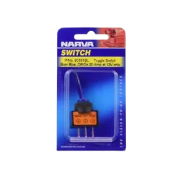 Narva Illuminated Off/On Toggle Switch (Blue)