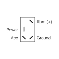 Narva Illuminated Off/On Toggle Switch (Natural/Red)