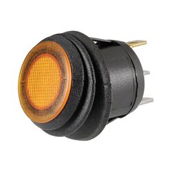 Narva Off/On Rocker Switch With Waterproof Neoprene Boot & Amber LED