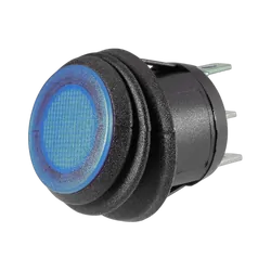 Narva Off/On Rocker Switch With Waterproof Neoprene Boot & Blue LED