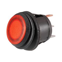 Narva Off/On Rocker Switch With Waterproof Neoprene Boot & Red LED