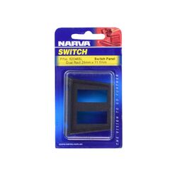 Narva Switch Panel Dual Rectangle Black Pack 1