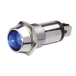 Narva 12 Volt Chrome Pilot Lamp With Blue LED